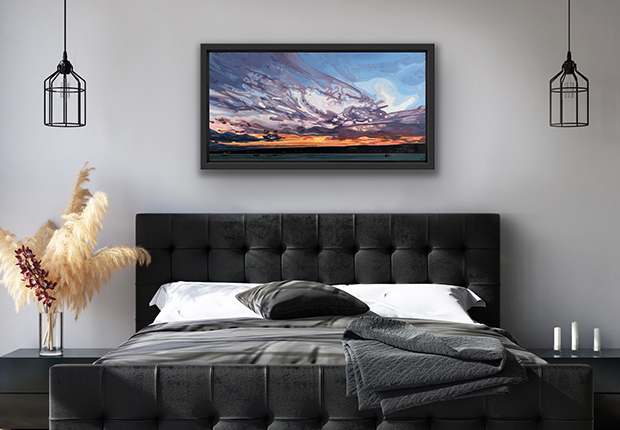 The inspiration and process used to create this sunset painting