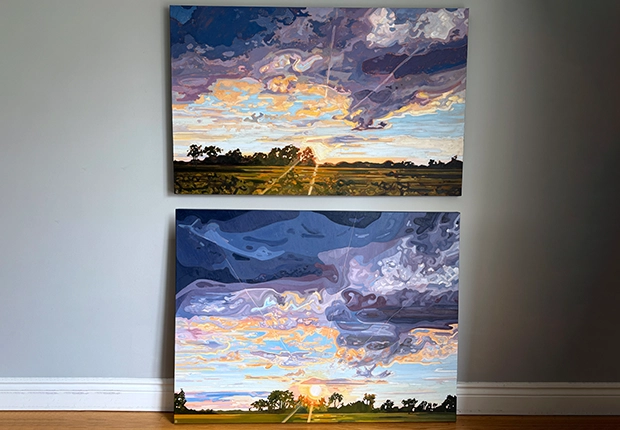 Learning through painting: Why I painted the same sunset twice